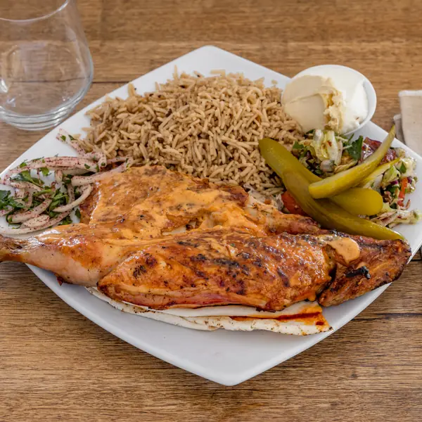 Half chicken platter